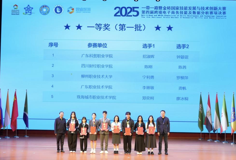 颁奖现场：我校选手宁利勇、罗柳萍获得一等奖